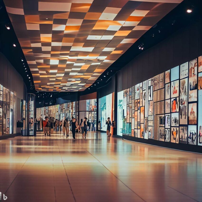 fototapeta w galerii handlowej